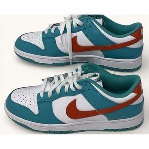 Nike Dunk Low Miami Dolphins 10.5 White Teal Orange DV0833-102